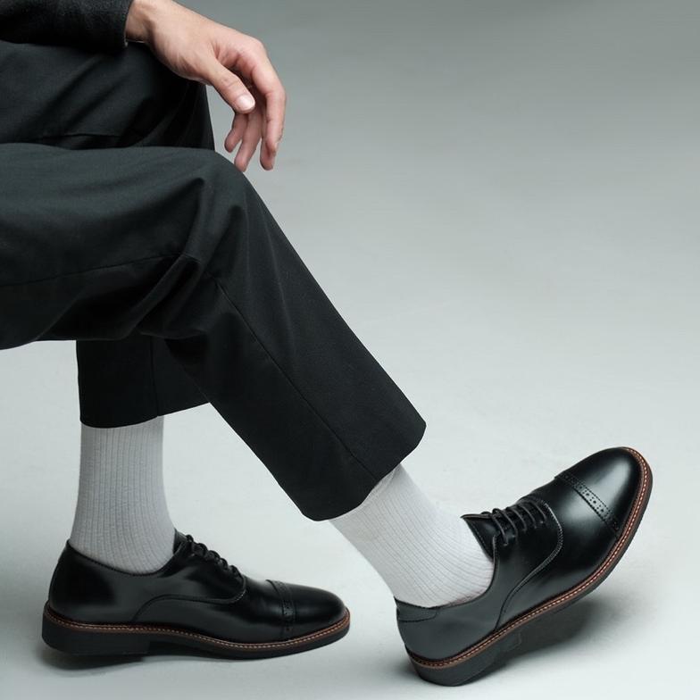 new phier black oxwalker sepatu formal pria pantofel kulit hitam