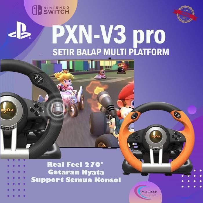 Stiran Game Mobil Racing Steering Wheel Racing Pxn V3 Pro Stir Ps 4 Pc Xbox One / Series / Steer Rac