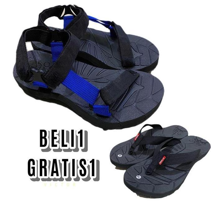 Kets- Sandal Gunung Pria Wanita Upper Polyster Webbing+Universal Strapping - Ukuran Jumbo Size 36-45