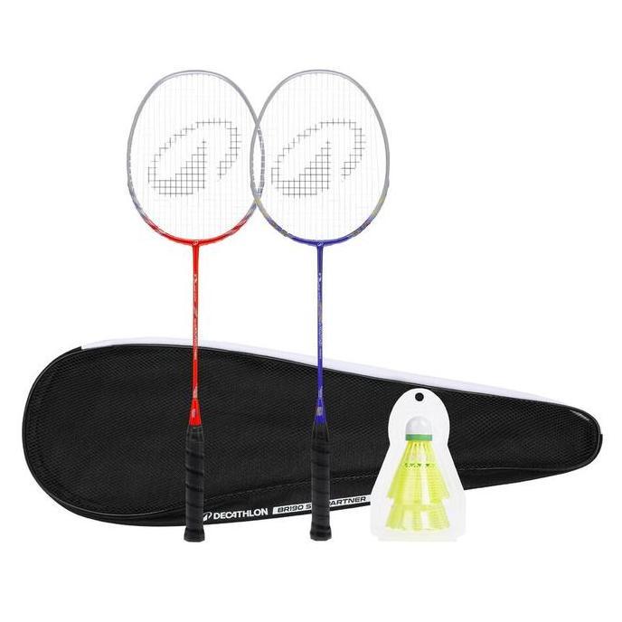 Promo Decathlon PERFLY Set Raket Badminton Dewasa BR190 Merah/Biru - 8862687 Diskon