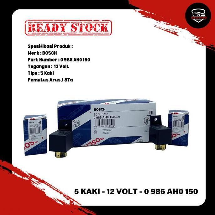 Lansungkirim- Relay Bosch 5 Kaki 12V 87A