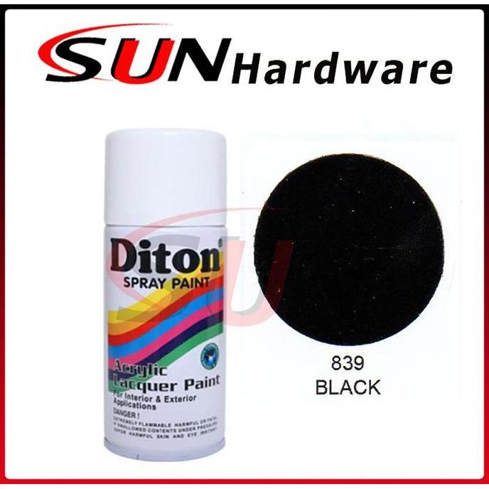 Cat- Pilox Diton 300 Cc Black 839 Pilox Pylox Cat Semprot Solid Hitam Gloss