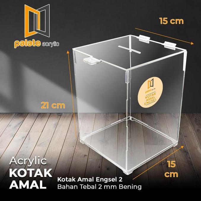 Instancodbisa- Akrilik Kotak Amal / Acrylic / Akrilik Box / Kotak Amal / Kotak Saran