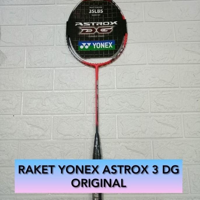 Promo Raket Badminton YONEX ASTROX 3DG 3 DG +senar YONEX BG66 original Diskon