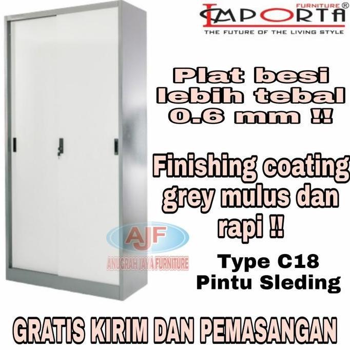 Instancodbisa- Lemari Arsip Pintu Sliding / Rak Buku / Lemari Buku Besi / Lemari Kantor / Filing Cab