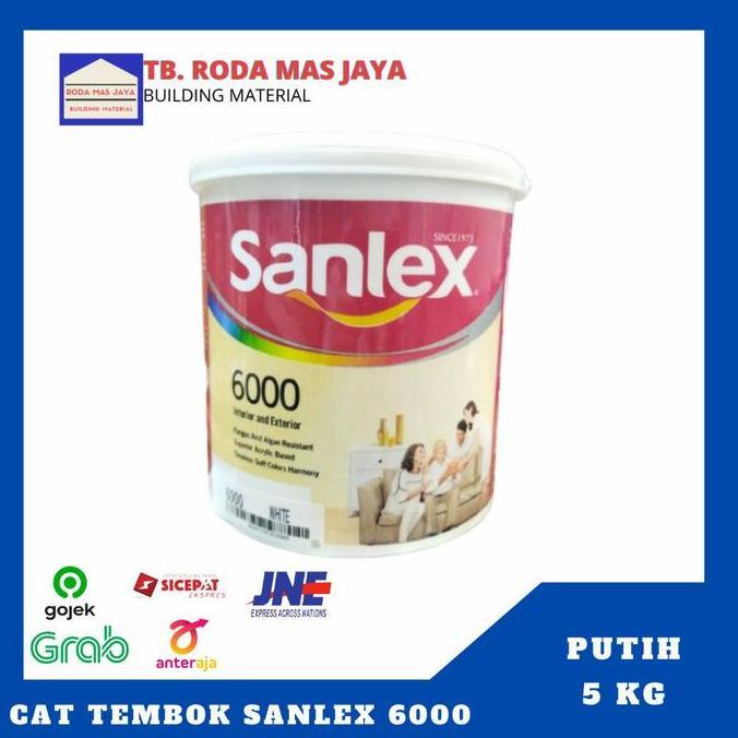 Cat- Cat Tembok / Wall Paint Merk Sanlex 6000 / Sanlex Putih @ 5 Kg