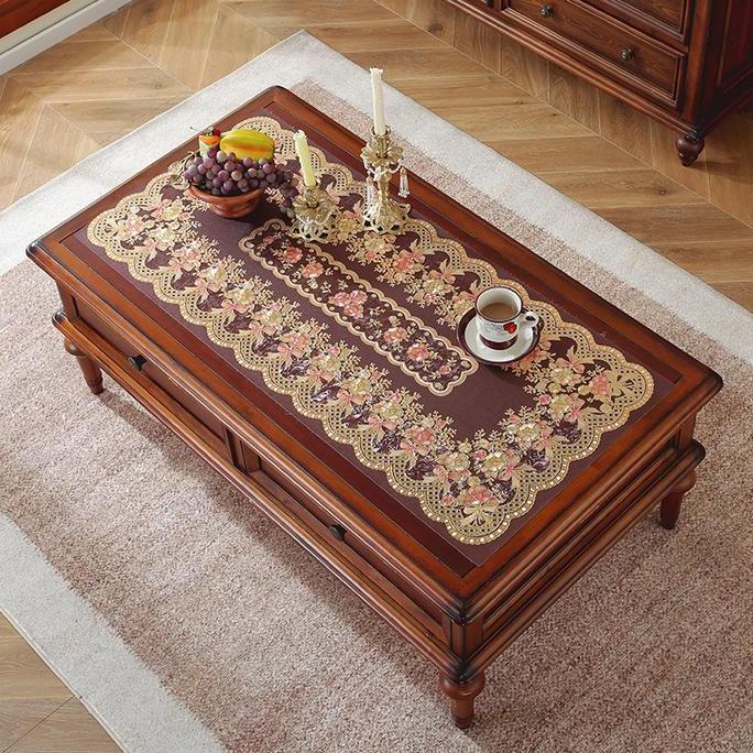 Slowby- Hm Loyal Bosque Taplak Meja Tamu / Alas Makan Dengan Kualitas Tinggi Berenda Anti Air 45X90C