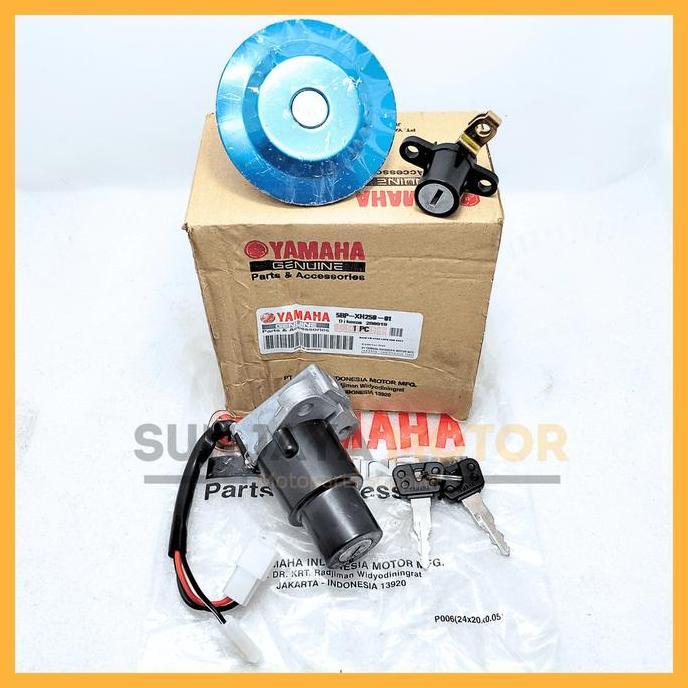 DV225 - Keyset Original Yamaha 5BP Kunci Kontak Scorpio Z Scorpio Lama Kunci Motor 1 Set Key Set Kon