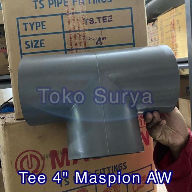 Tee 4" PVC T 4" Sambungan PIPA PVC 4" TEE PVC 4" AW MASPION