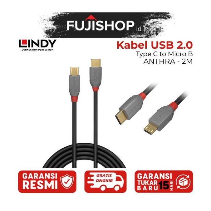 Promo Lindy 36891 1M Kabel Usb 2.0 Type C To Micro B Cable Anthra