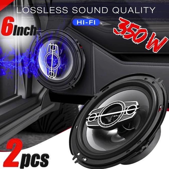 DB178 >> 2 PCS Speaker Pintu Mobil Full Bass Audio Subwoofer Stereo 4-Way Coaxial 6 Inch 350W TS-A16