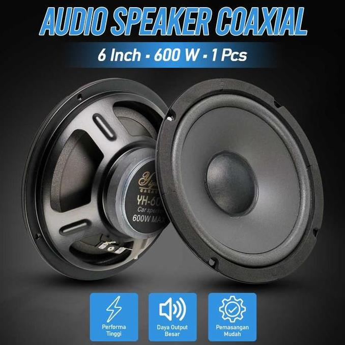 DB18 >> Audio Speaker Coaxial Mobil 6 Inch 600 W 1 Pcs - YH-600 Car