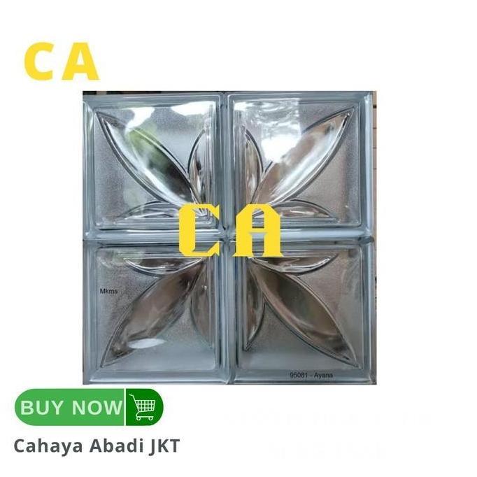 Slowby- Glass Block Glassblok Mulia Ayana Per Dus Isi 6Pcs Kaca