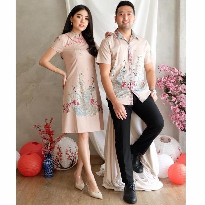 :::::::] Set Beautiful Couple Cheongsam Pastel Baju Pasangan Imlek KMC