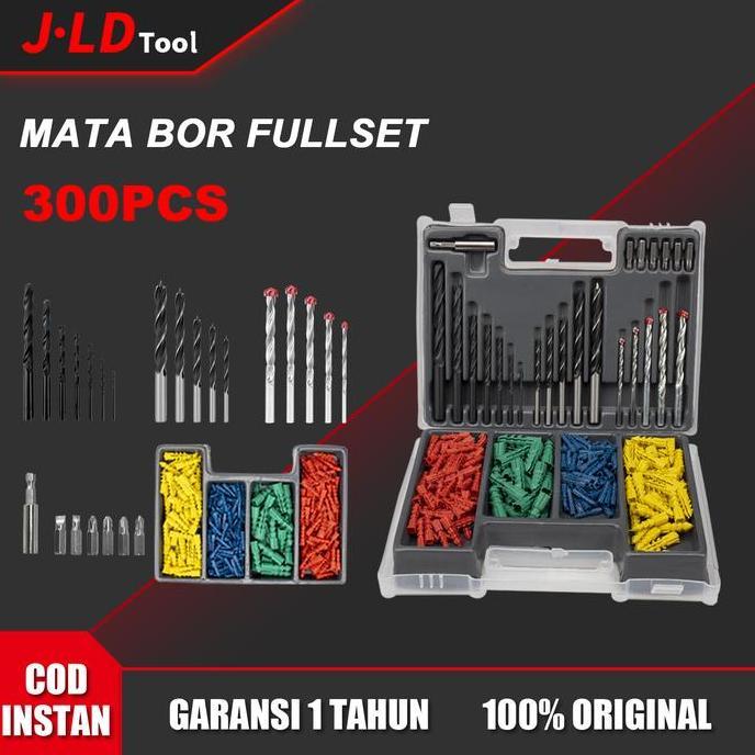 geosalman88 - j.ld 300set mata bor multifungsi,mata bor besi 7pcs,mata bor beton tembok 5pcs,mata bo