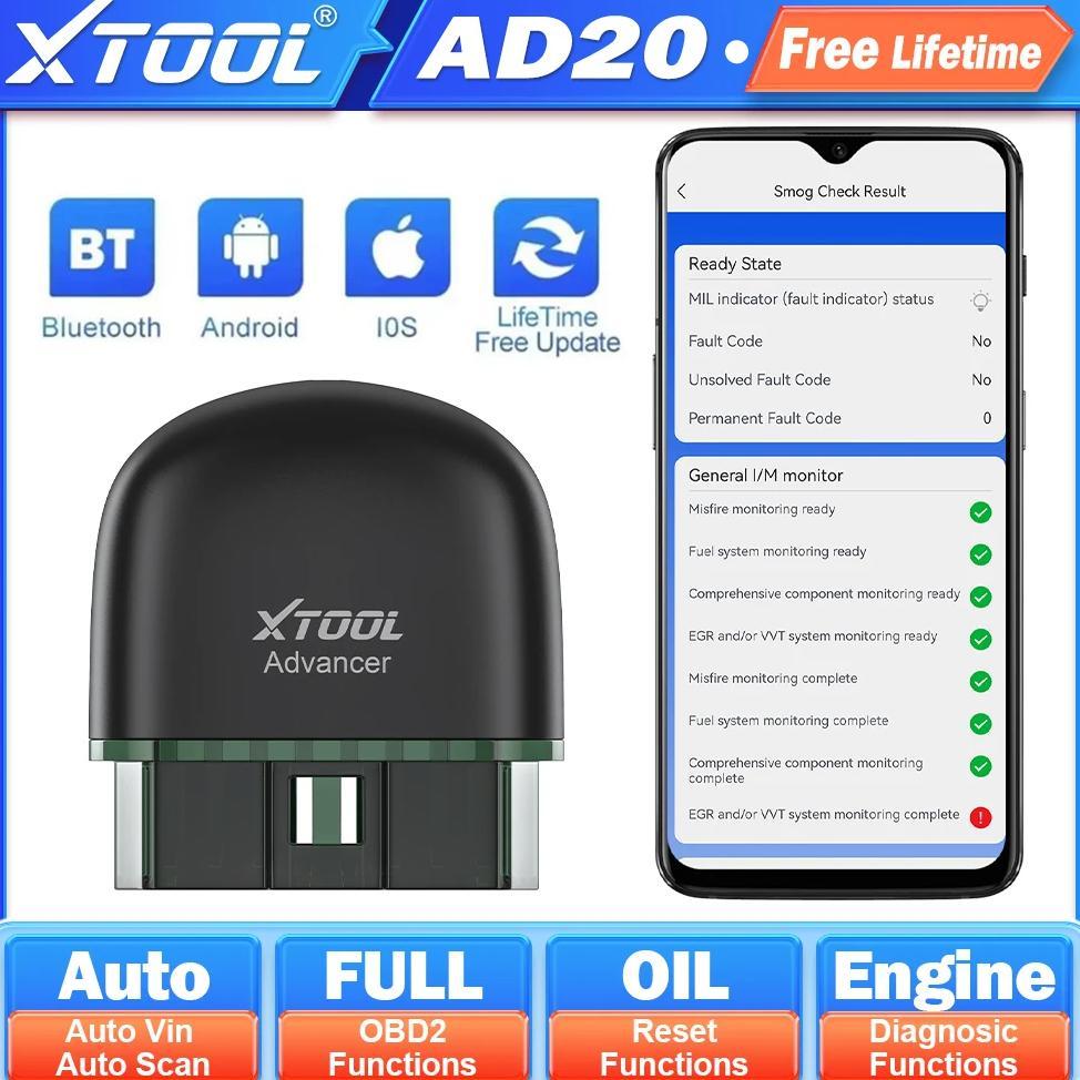 XTOOL AD20 Advancer OBD2 Code Reader Scanner Car Engine Diagnostic Tools Full OBD2 Function Android 