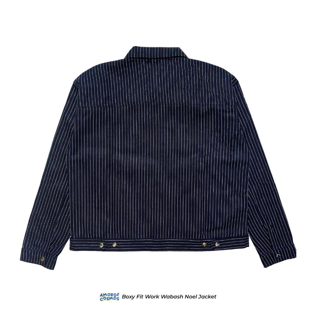 TERBARU Work Jacket Boxy Wabash Denim Noel Black Indigo Amor De Cosmos
