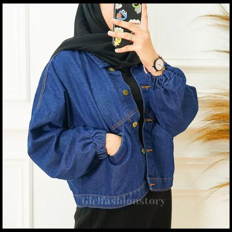 HOT DEALS OVERSIZE JACKET JEANS WANITA VINTAGE BLUE ACID JAKET DENIM OVERSIZE JAKET JINS JUMBO VINTA
