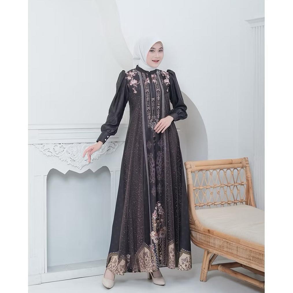ORIGINAL KINAN DRESS GAMIS LEBARAN WANITA MUSLIMAH PREMIUM TERLARIS BAHAN MARBELA SILK