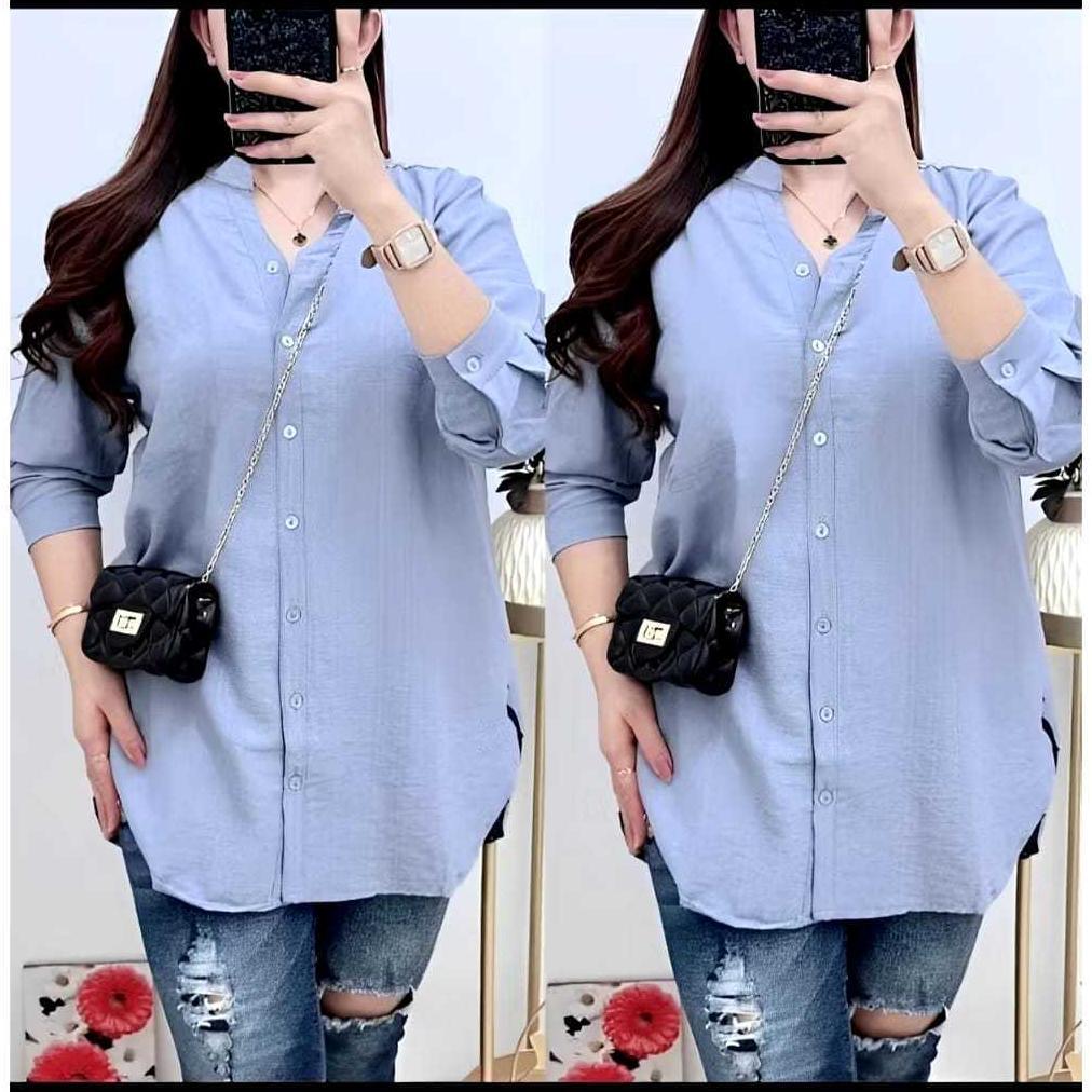 BESTPROMO kemeja wanita kerah sanghai/baju kerja wanita