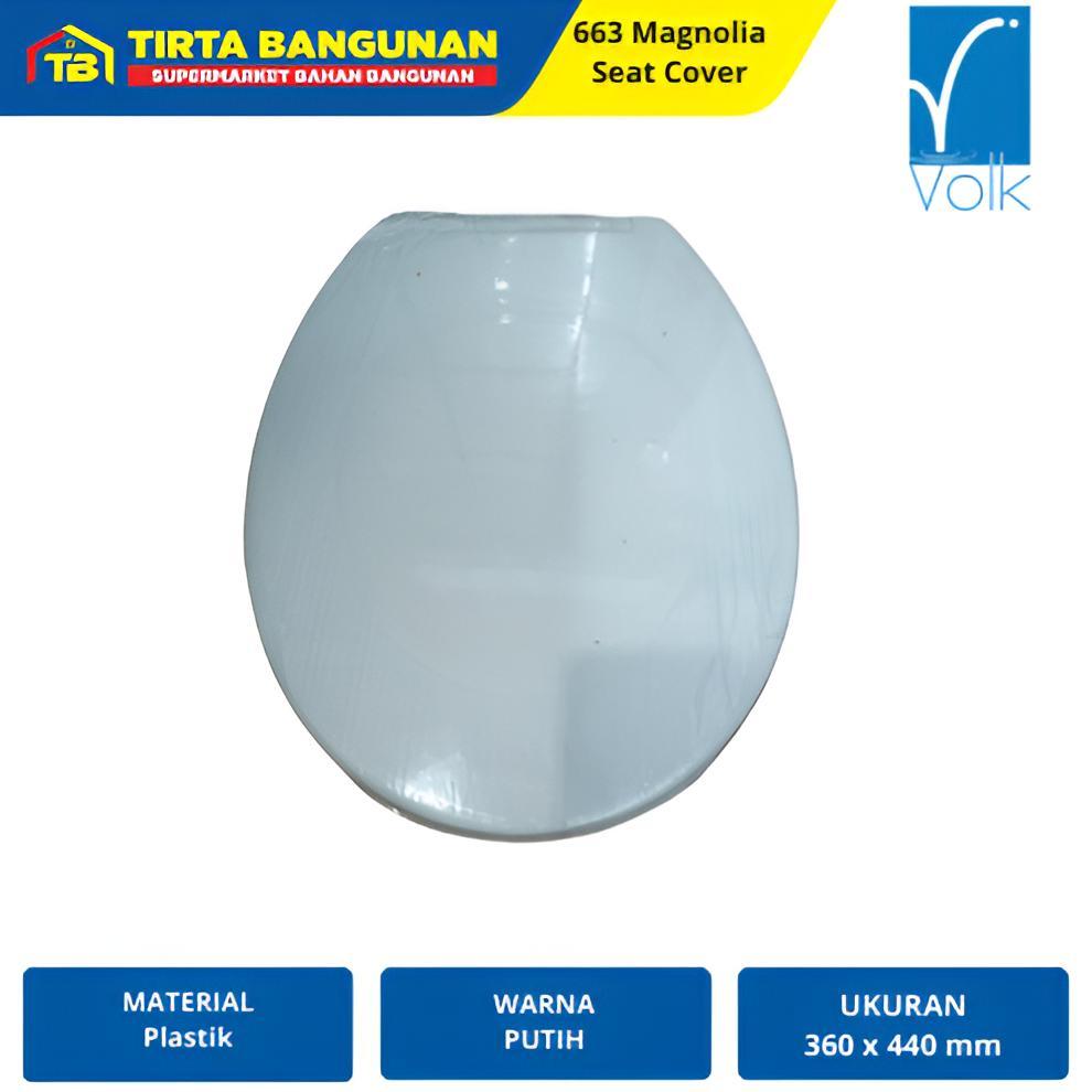 Volk 663 Magnolia Tutup Closet Seat Cover Kloset Closet Toilet Wc Duduk Putih