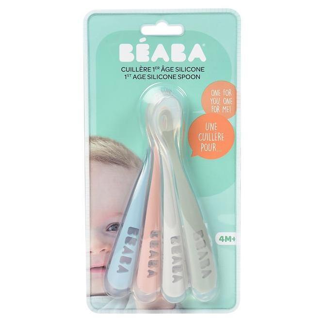 Beaba Set 4 Ergo Spoon 1St Age Eucalyptus
