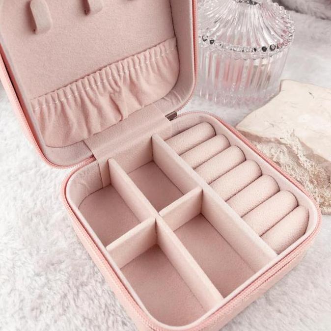 Barunih- Kotak Perhiasan Emas Pink - Box Set Perhiasan - Medium