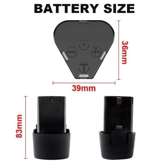 Supertool- Baterai Bor Litium 12 Volt Baterai Bor Electric Cordless Rechargeable, Baterai Ori Batrei