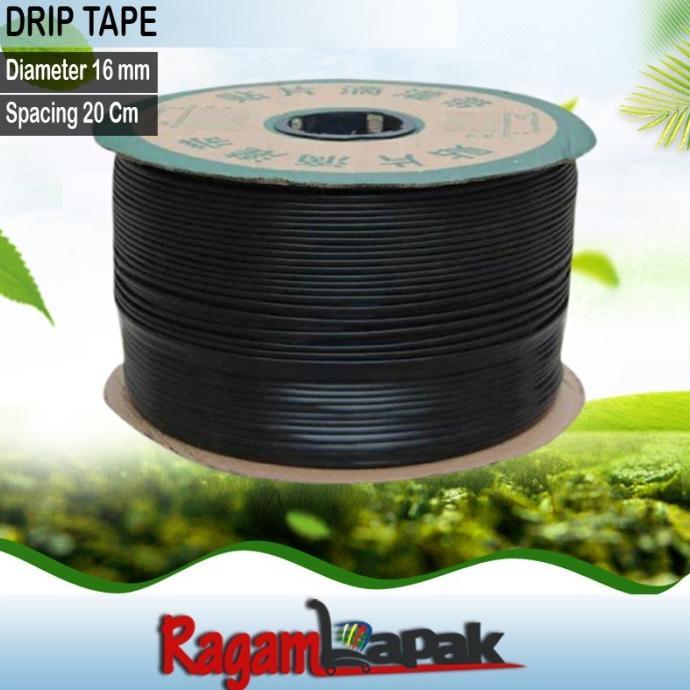TERLARIS 1 Roll (1000 mtr) Selang Drip Tape 16 mm - 200 Mikron Spacing 20 cm | Drip Irrigation 16mm 
