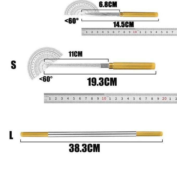 Instancodbisa- Pisau Dapur Motif Tongkat Baja Tahan Karat Super Tajam Stainless Dafe - Portable Frui