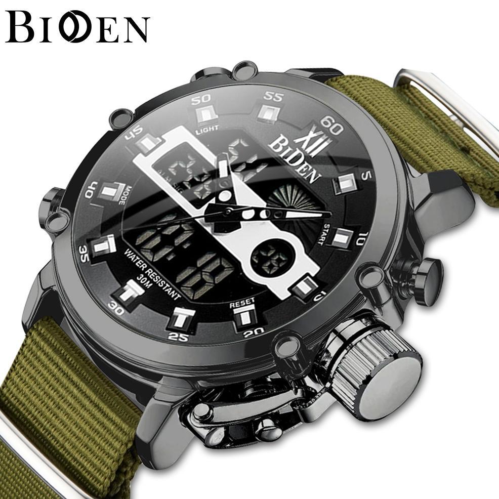 Hemat Biden Jam Tangan Pria 0164 Anti Air Sport Militer Analog Digital Luminous Display