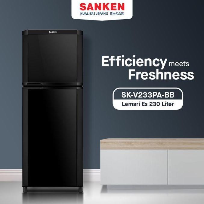 Terlaris Sanken Kulkas 2 Pintu Sk-V235A-Bb Refrigerator 230 L
