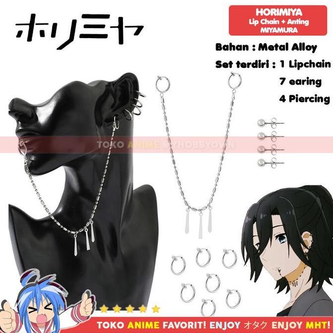 Depama_t - Anting Rantai Bibir Aksesori Lip Chain Horimiya Miyamura Izumi Cosplay