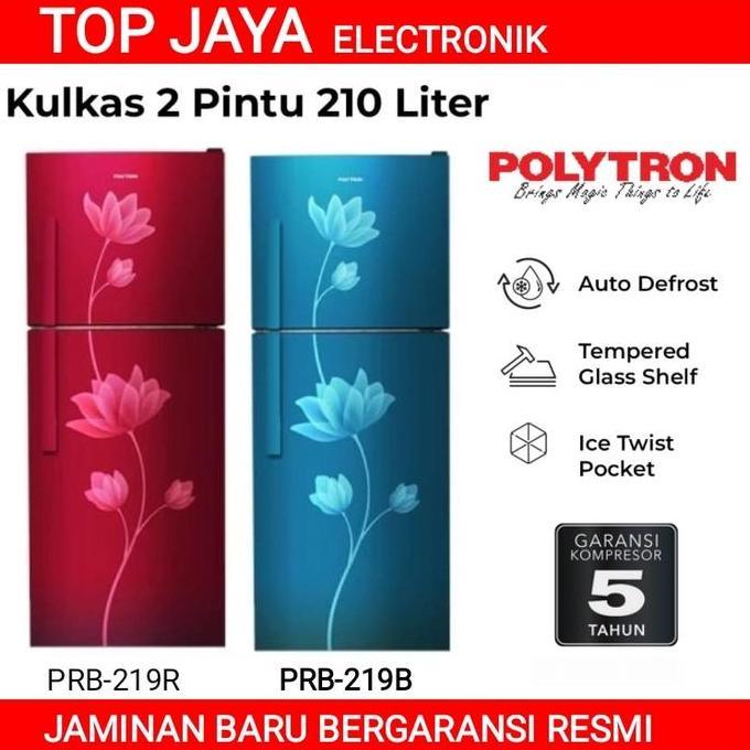 Terlaris Kulkas Polytron 2 Pintu/Polytron Kulkas 2 Pintu Tanpa Bunga Es New Series Bergaransi Resmi