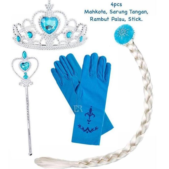 8 IN 1 DAN 4 IN 1 AKSESORIS KOSTUM FROZEN ELSA ANA GILRS MAINAN ANAK - ANAK PEREMPUAN ACCESORIES COS