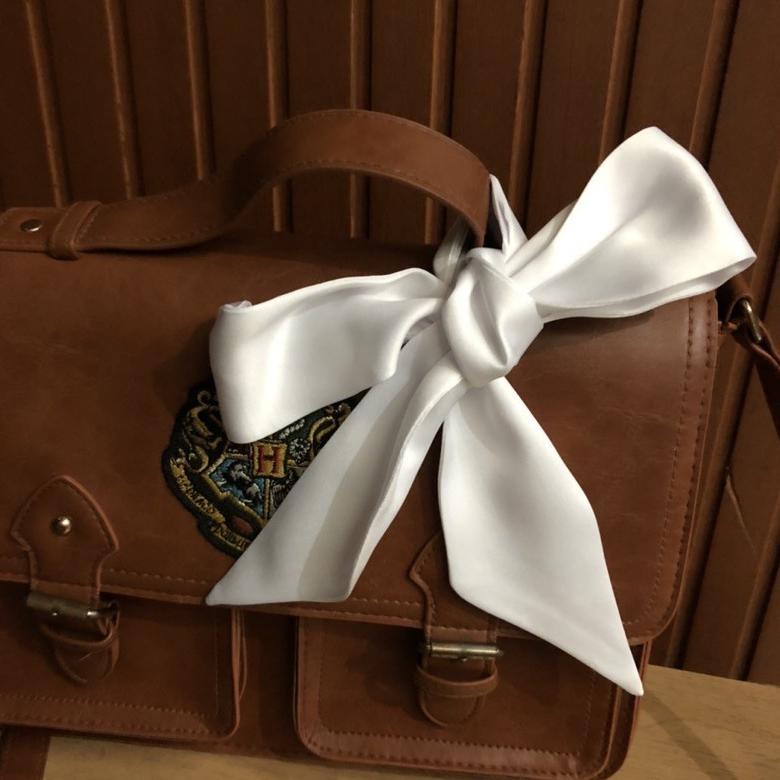 Scarf Kecil Korea / Syal / Aksesoris Tas - Monochrome + Colour Hitam Putih Abu Cokelat Emas