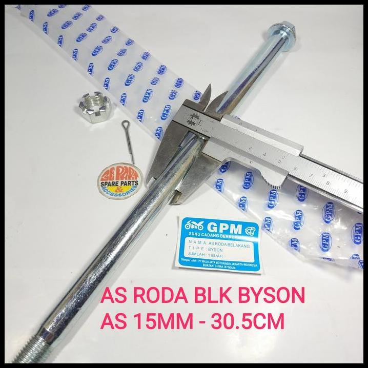 GRATIS ONGKIR AS RODA BELAKANG BYSON AS 15MM - 30.5CM 