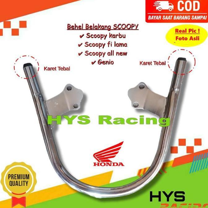 DV105 - HYC Behel Jok Kursi Genio Scoopy New Prestige Sporty Fashion - Karbu Lama - Fi Injeksi - Beg