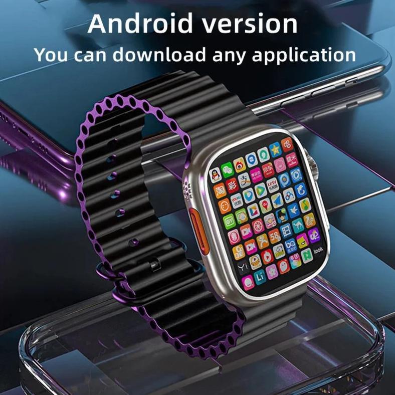 favorit [4g sim card] lds smartwatch s9 ultra 4g & 5g | ram 4 / 64gb | sim card | bisa nonton youtub