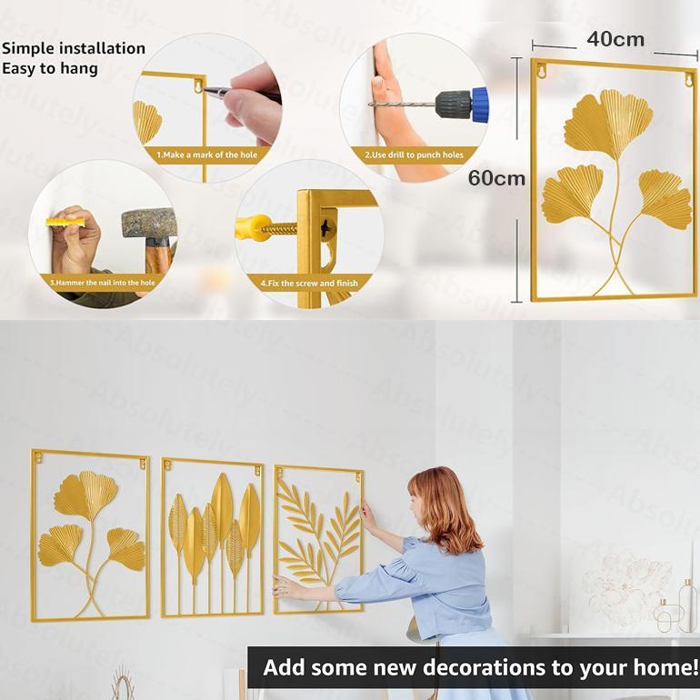 Sale Modern Living Room Wall Decoration Metal Leaf Wall /Hiasan Dinding Besi Metal Metal Leaf Wall A