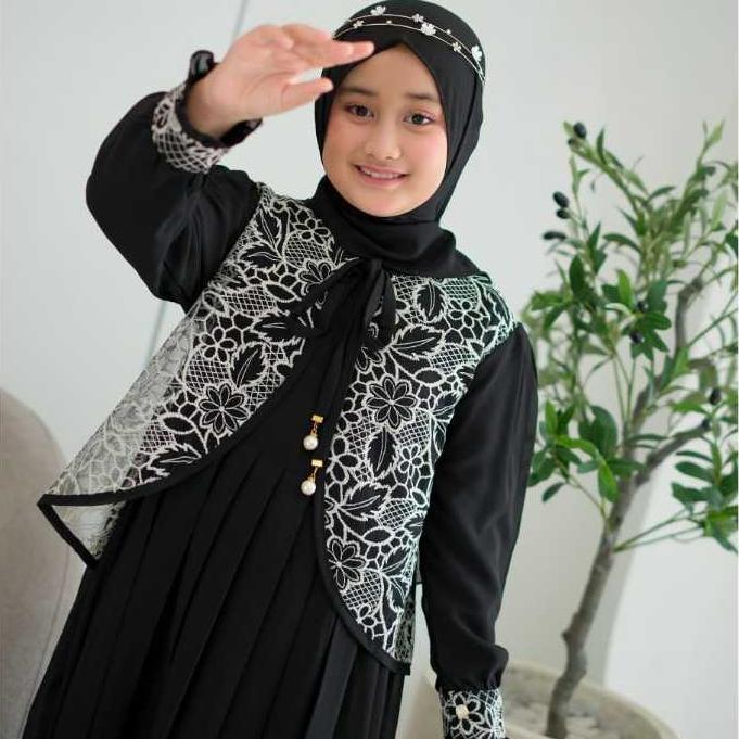 FREE ONGKIR [ALTAIR.KIDS] MAUDY DRESS SET DRESS ANAK PEREMPUAN PREMIUM DRESS ANAK PEREMPUAN MUSLIM I