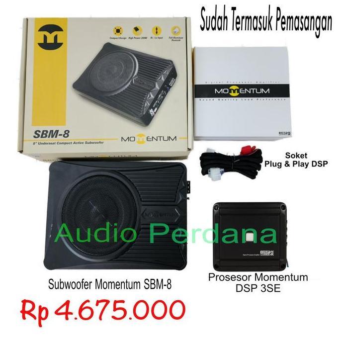 TERMURAH - Paket Audio Mobil Momentum Prosesor DSP 3SE 3 SE + Subwoofer SBM 8 PLUG N PLAY