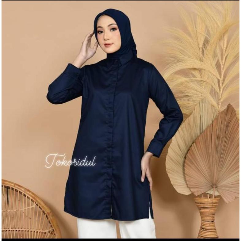BEST SELLER TUNIK SANTRI PUTRI/TUNIK WARNA PUTIH/TUNIK TOYOBO PREMIUM/BAJU TUNIK WANITA/KEMEJA TUNIK