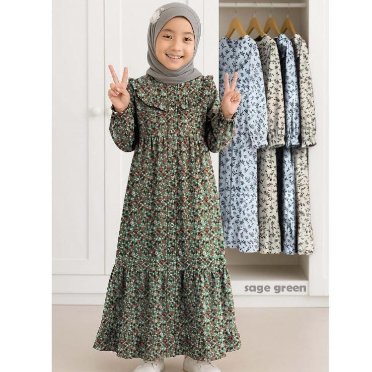 FREE ONGKIR DIAS / GAMIS ANAK PEREMPUAN GAMIS MIX RUMBAI (NON HIJAB) DRESS  GAMIS BUNGA TERBARU