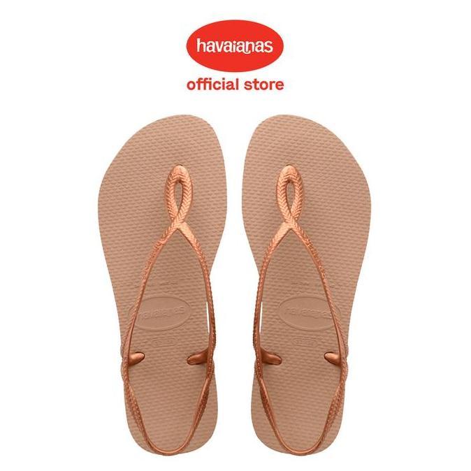 Terpopuler- Havaianas Luna Rose Gold/ Rose Gold Sandals - Sendal Wanita Karet