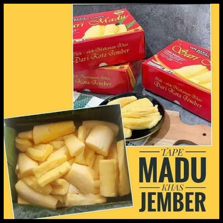 DISKON TAPE SINGKONG KUNING MANIS SARI MADU OLEH-OLEH KHAS JEMBER 600GR 100% 