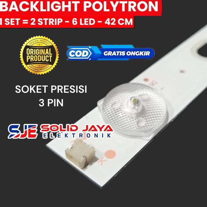 Instancodbisa- Backlight Tv Led Polytron 22 Inc Pld 22D110 22D851 22D1150 22D9500 22D9501 6K 3V Lamp