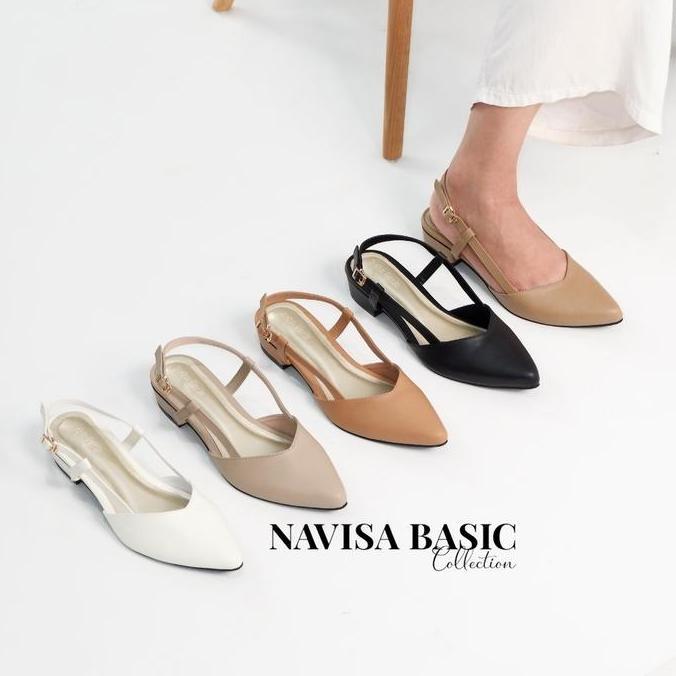Terpopuler- Mules Wanita Heels / Hak 3 Cm Navisa Basic Collection Pluvia Damelia Grend Love Patris F