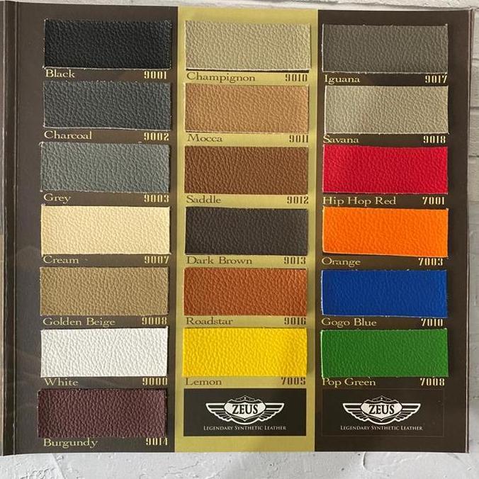 Cod,Bisa- Oscar / Kulit Sintetis Zeus (Kain Sofa / Jok Mobil)