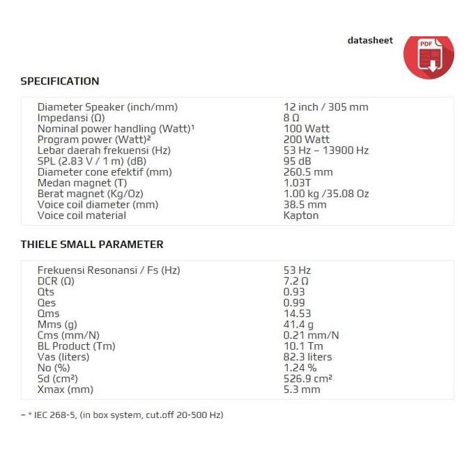 promo Speaker ACR 1230 Black 12 inchi 500 Watt